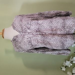 Zara Animal Print Blouse XL